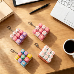 Keyboard Fidget Toys LED Crystal Keycap Keychain Stress Relief Fingertip Gadget Decompre detail view