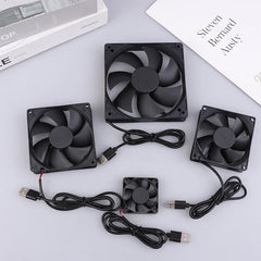 5V Brushless Cooling Fan USB Router Fan Computer Case TV Box Cooling Case 50mm 80mm 90 close-up view