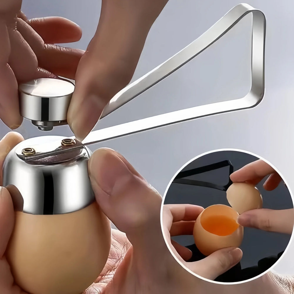 Stainless Steel Egg Topper Opener | Creative Eggshell Cutter for Boiled and Raw Eggs
