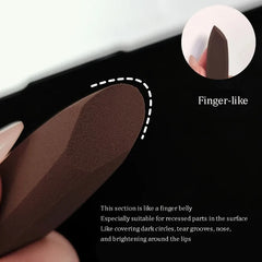 Finger Shape Blender Makeup Sponge Puff Dry Wet Dual-use Foundation Sponge Concealer Bri detail view