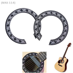 104mm & 94mm Hard PVC Guitar Circle Sound Hole Rosette Inlay – Easy - To - Install Decorative Access