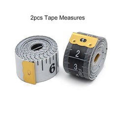 Portable Fiberglass Tape Measure 2-Pack | Soft Flexible Body Measuring Tool