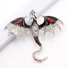 Colorful Hand Drawn Dragon Brooch Lapel Pin