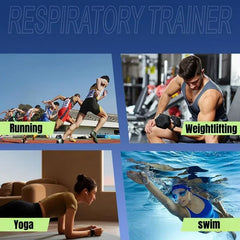 Lung Training Device | Adjustable Resistance Breathing Exerciser close-up view