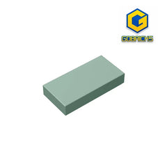 Gobricks GDS-566 Tile 1 x 2 with Groove | Compatible Building Block