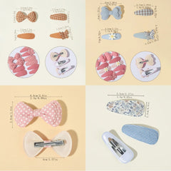 10PCS/Set New Fabric BB Hair Clip Girls' Teenagers' Children's Side Bangs Clip Girls' Party Daily Decoration Hair Accessories