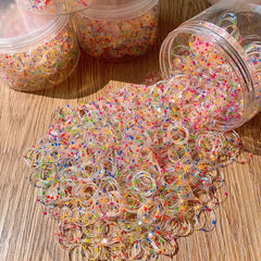 1000Pcs/set Fashion Colorful Rubber Elastic Hair Band Scrunchies For Kids Girls Party Po detail view