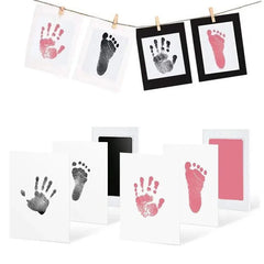 Pet Handprint Footprint Kit No Touch Cat Dog Paw Print Newborn Birth Souvenir Ink Pad close-up view