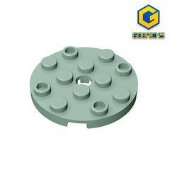 Gobricks GDS-841 Round Plate 4x4 with Hole | Compatible Building Block for DIY Creations
