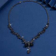 Water Drop Leaf Necklace | Women's Fashion Jewelry for Date and Party detail view