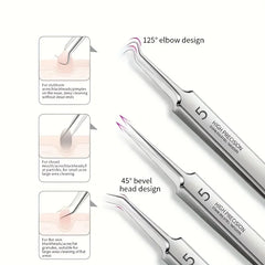 1/3pcs Extra Fine No. 5 Cellular Acne Blackhead Tweezers | Facial Beauty Tool for Skin C detail view