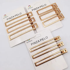 3pcs/set Elegant Hair Clips Crab Hollowing Out Hairpin Metal Geometric Hair Claw Barrette Women Girls Korean Hair Styling Tools