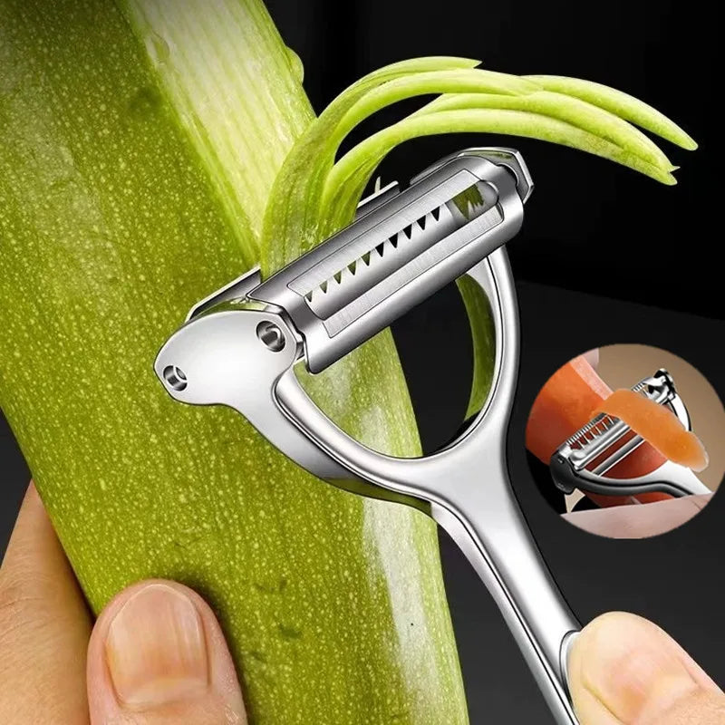 Stainless Steel Julienne Peeler and Vegetable Slicer | Kitchen Tool