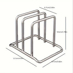 Space-Saving Stainless Steel Pot Lid Cutting Board Organizer Combo alternate view