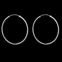 925 Sterling Silver Large Circle Hoop Earrings | Wedding Fine Fashion Jewelry detail view