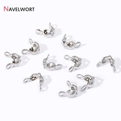 18K Gold Plated Double-Cup Bead Tips | Jewelry Findings for DIY Necklaces and Bracelets