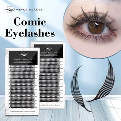 Winky Beauty Premade Elf Eyelash Comic Spire Cosplay C/D Curl Anime Effect Soft Plume Fluttering Manga Eyelash Extensions