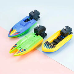 1pc Speed Boat Clockwork Toys Ship Wind Up Toy Float In Water Kids Toys Classic Bathtub detail view