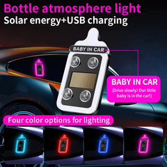 Solar Power Car Window Neon Light | USB Rechargeable Ambient Atmosphere Lamp detail view