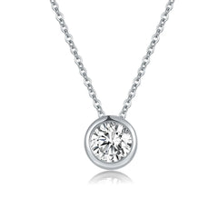925 Silver Necklace Zircom for Women 18k Gold Plated Jewelry Pendant Birthday Party Gift detail view