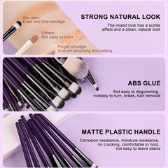20pcs Eye Makeup Brush Set Portable Soft Makeup Brushes Beauty Tools Foundation Eyeshado detail view