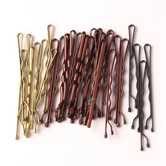 New 50 Pcs 4 Colors 5cm Hair Clip Lady Hairpins Curly Wavy Grips Hairstyle Hairpins Wo close-up view