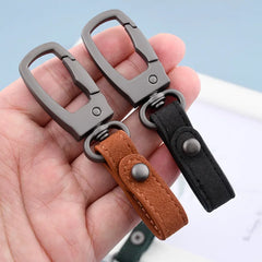 Handmade Genuine Leather Keychain | Car Key Holder and Organizer close-up view