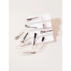 10pcs Seamless Fashion Transparent Hair Clips for Girls Makeup Facial Accessory Stylin close-up view