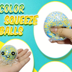 1-5PC Glowing Light Squid Vent Ball Squeeze Decompressions Toy Bubble Octopus Ball Stres detail view
