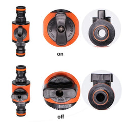 /2PCS Equal Garden Hose Shut Off Valve Fitting Plastic Tubing Tap Adapter Quick Joint detail view
