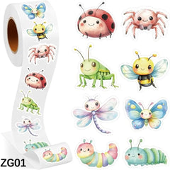 1 Roll Spring Insect Stickers Decal Reward Cute Office Supplies Incentives Animals Sticker Christmas