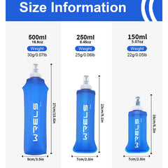 WRELS Camping Soft Water Bottle Drinking Sport Folding Bag Flask Outdoor Running Hydr alternate view