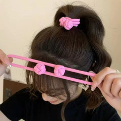 Women High Elasticity Girl Head Rope Scrunchie Hair close-up view