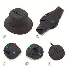 Portable Sun Protection Bucket Hat | UV-Resistant Quick-Dry Fishing Hat close-up view