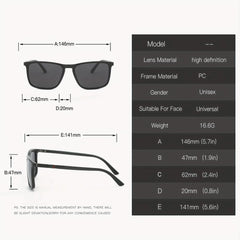 2025 Square Polarized Sunglasses Summer Party Vacation Travel detail view