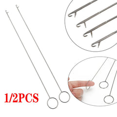 1/2PCS Metal Sewing Crochet Hook Loop Turner Fabric Tubes Strap Belt Strips Handmade DIY Quitling To