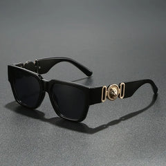 Square Leopard Print Sunglasses | UV400 Protection Travel Sunglasses