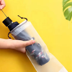 Umbrella Storage Bag Translucent Plastic Waterproof Anti-dirty Umbrella Cover Reusable Portable Draw