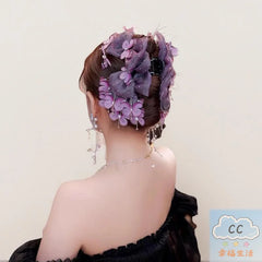 Trendy Butterfly Tassel Hair Claw; Mesh Shark Clip For Ponytail; Must-Have Hair Accessory For Women