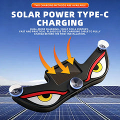 Devil’s Eye Car Warning Light | Solar and USB-C Rechargeable Safety Lamp detail view