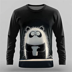 2026 Fun 3D Animal Print Men's T-Shirt Hip-Hop Streetwear Spring Oversized Fashion Cre close-up view