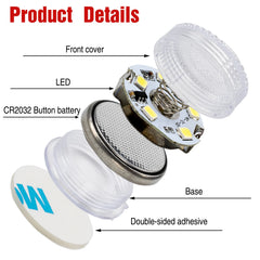 2X LED Touch Light | Portable Car Interior and Closet Night Reading Lamp detail view
