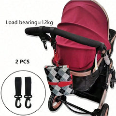 2pcs PU Leather Baby Bag Stroller Hook Pram Rotate 360 Degree Rotatable Cart Organizer Pram Hook Crochet Stroller Accessories