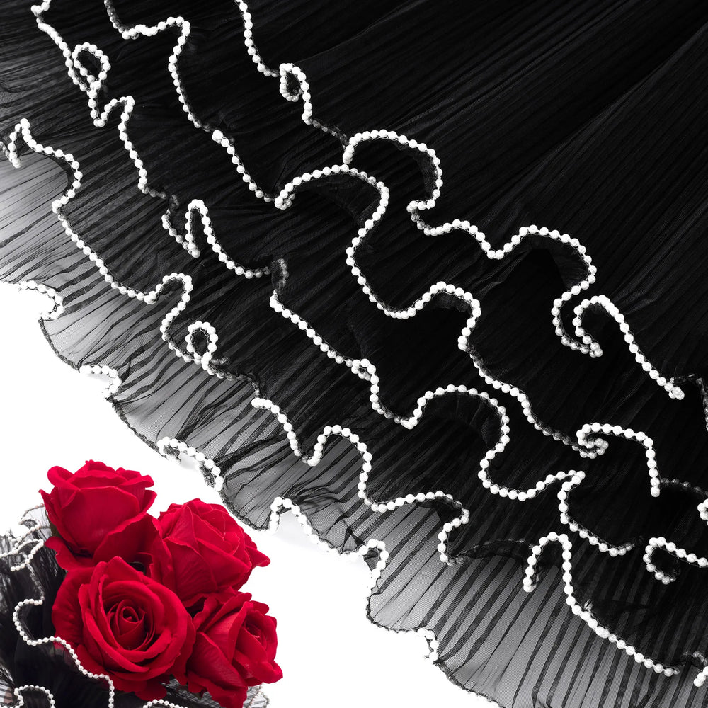 Flower wrapping paper with pearl edges, black bouquet wrapping paper, Korean florist flower wrapping
