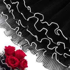 Flower wrapping paper with pearl edges, black bouquet wrapping paper, Korean florist flower wrapping