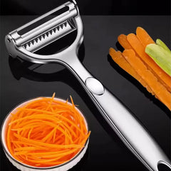 Stainless Steel Julienne Peeler and Vegetable Slicer | Kitchen Tool close-up view