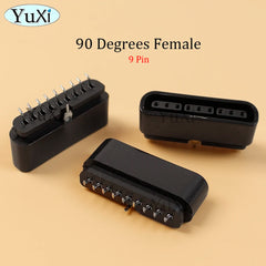 PS2 90 180 Degree Interface Female Socket 9 Pin Slot Connector | Replacement Part for close-up view