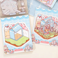 Mr.Paper 24Pcs/Book Zoo Class Goodnight Life Island Series Diorama Sticker Book Cute Kaw detail view