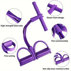 Six-Tube Pedal Tension Rope | Multi-Functional Indoor Fitness Equipment close-up view