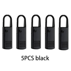 5pcs black Detachable Zipper Pull, Replacement Zipper Accs For jeans & Backpack, sewing Tools